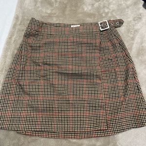 Brandy Melville John Galt Plaid Checkered Wrap Skirt